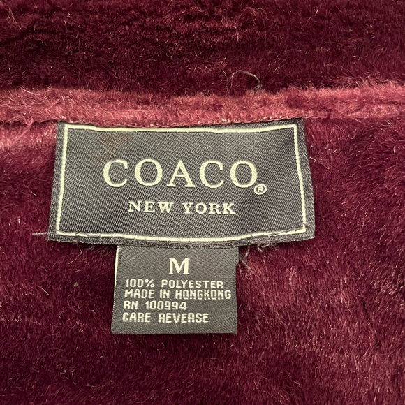 Coaco New York car coat jacket wine womens size M - Picture 4 of 7